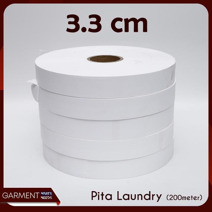 

Pita Laundry Taffeta 33 Mm 200 Meter Label Penanda Roll Kain Kertas