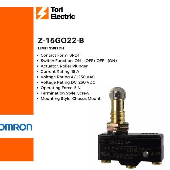HARGA DISC - Limit Switch Omron Z-15GQ22-B Z15GQ22B Z 15GQ22 B 100% ORI