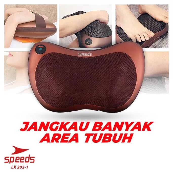 Original Speeds Bantal Pijat Elektrik 8 Bola 3in1 Portable Multifungsi Shopee