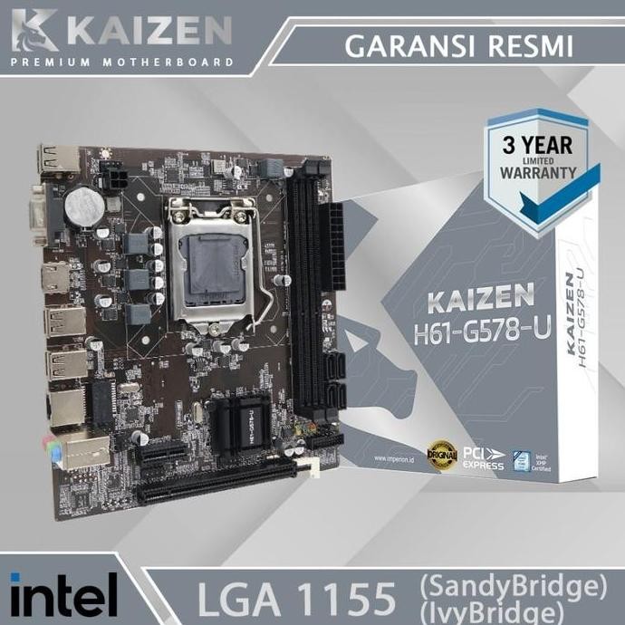 Motherboard KAIZEN H61 LGA 1155 DDR3 H61 Mainboard Mobo H61