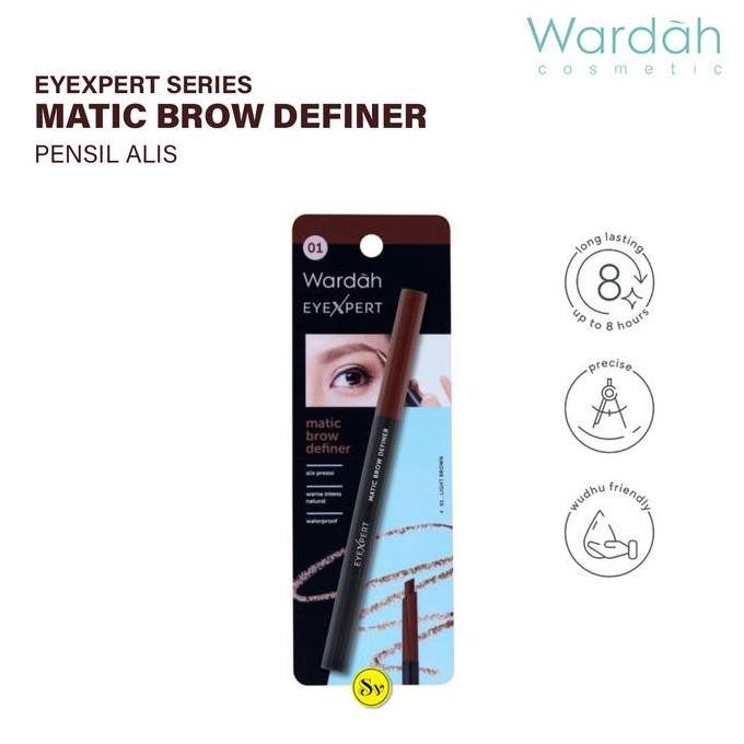 TERMURAH - Wardah EyeXpert Matic Brow Diner Pensil Alis Waterproof Warna