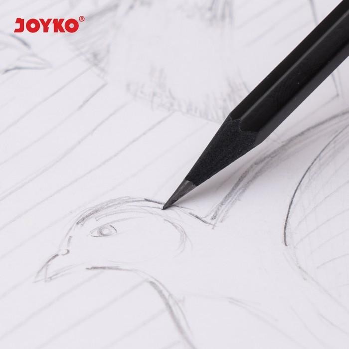 

WSS JOYKO Pencil Pensil P-8136 Black Wood 2B 1 BOX 12 PCS
