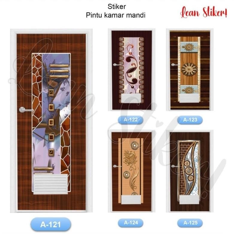 (Terbaru) Stiker pintu kamar mandi / pintu kamar tidur motif kayu interior (Terlaris)