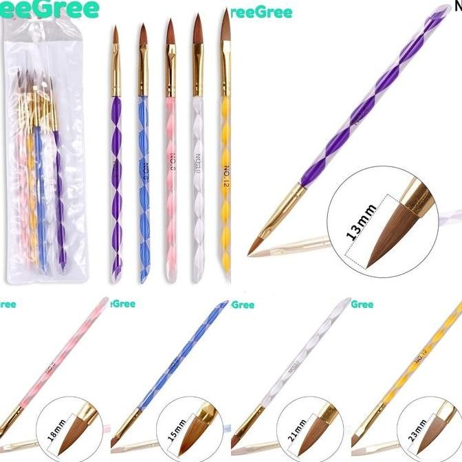 

NEW Kuas Lukis pcs/set Nail Art Brush Tools Acrylic Builder Painting