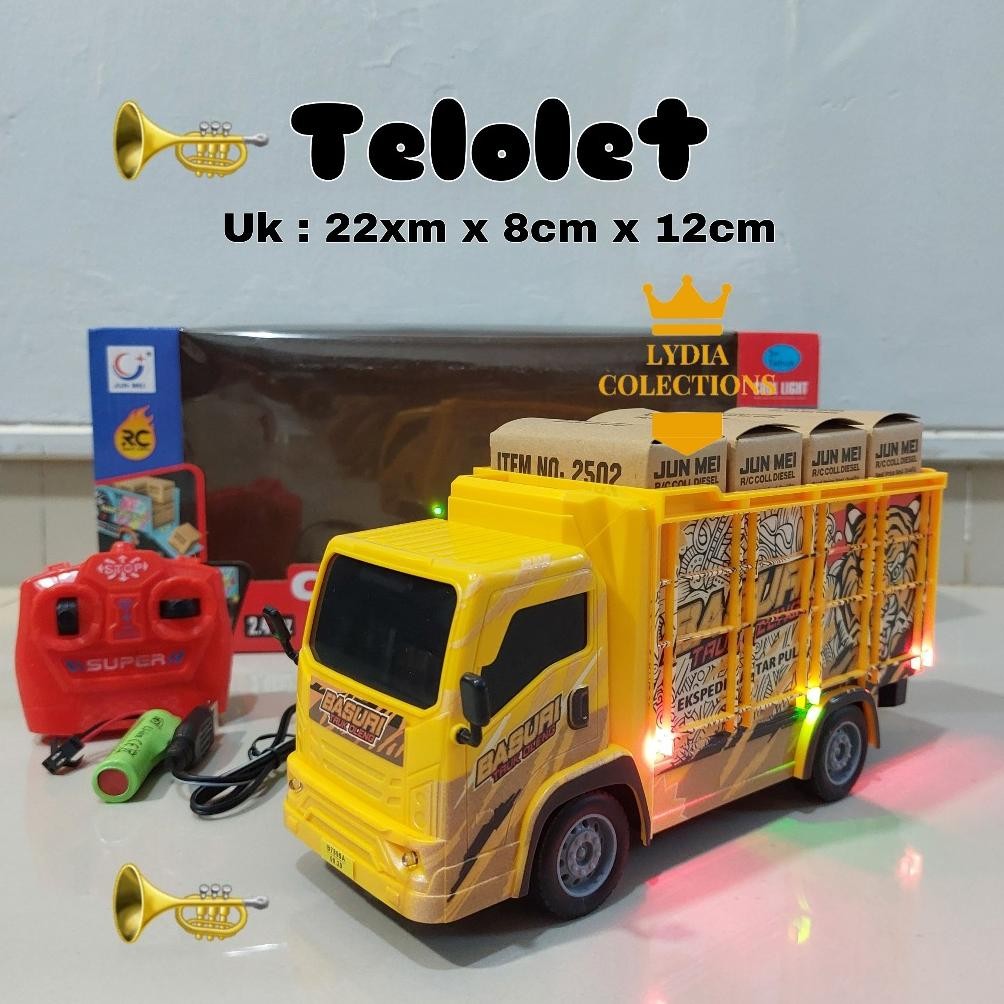 Super Sale Mainan Rc Truk Basuri Telolet 2.4Ghz Remot Kontrol Truk Oleng Muatan Barang