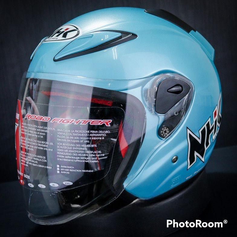 Helm Nhk Half Face Nhk R6 Nhk R 6 Solid Ice Blue Nhk R6 Polos