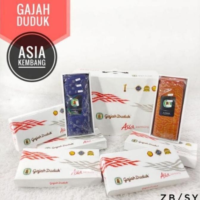 Original Grosir 10 Pcs Sarung Gajah Duduk Asia Kembang Katun Premium