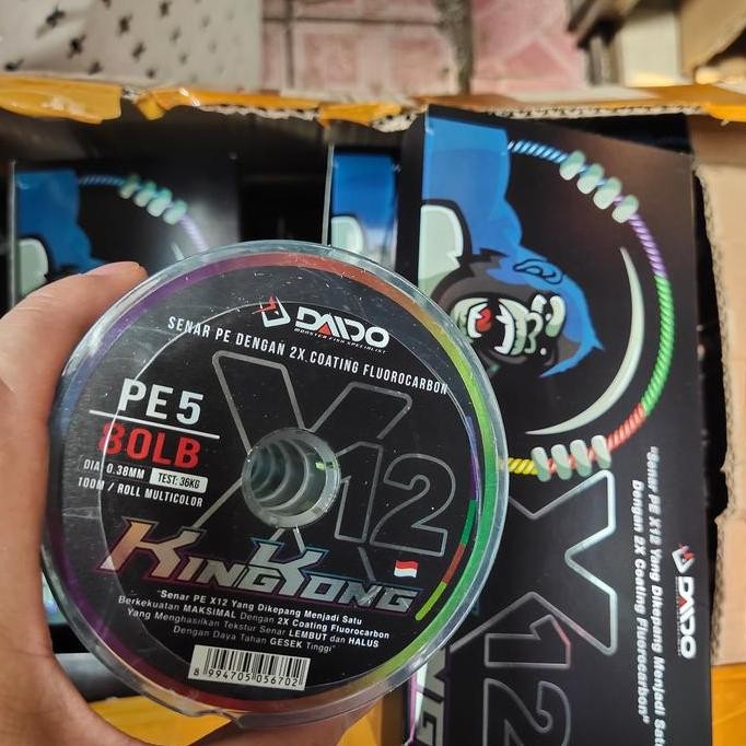 Senar Pancing Pe Braid Daido Kingkong X12 Pe Kuat Pilihan Pe 1 Smp 6