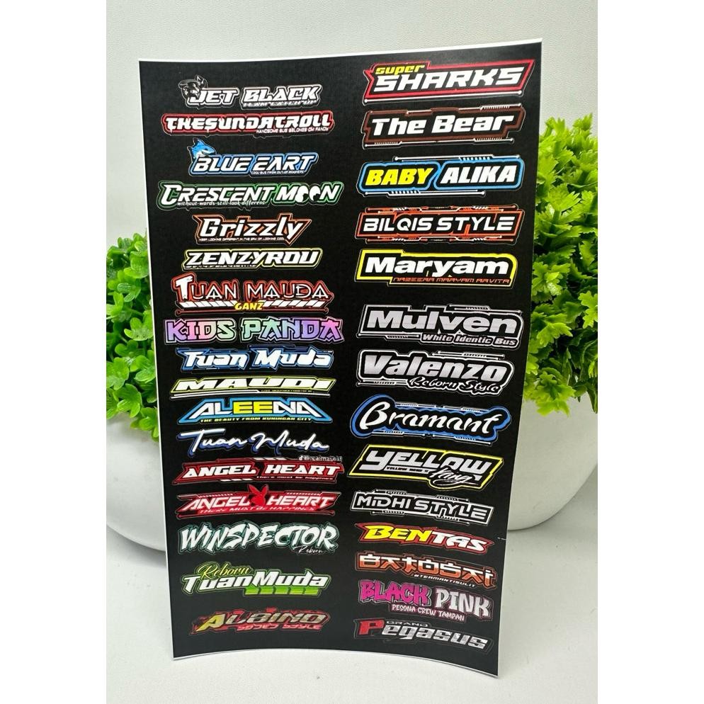 

Uj-53 Stiker Miniatur Julukan Bus Sudah Cutting