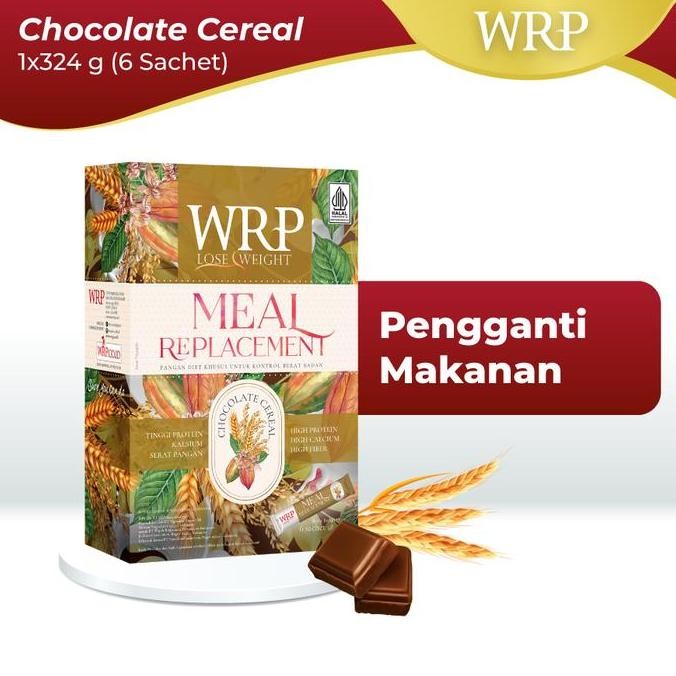 

terbaru wrp meal replacement chocolate cereal 324g | pengganti makan sehat praktis untuk diet