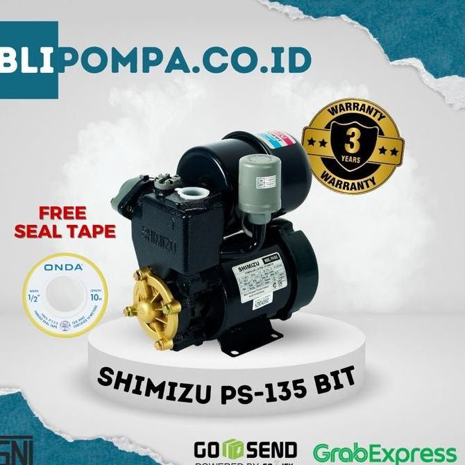 Original Pompa Air Otomatis Shimizu PS 135E Booster 125W Jet Pump