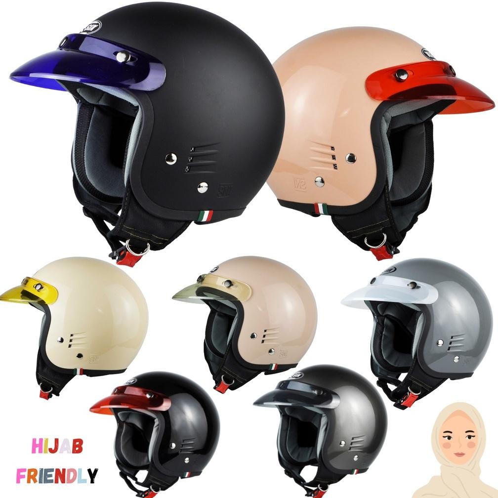 Helm Bogo Helm Retro Wanita Pria Kekinian Sudah Sni