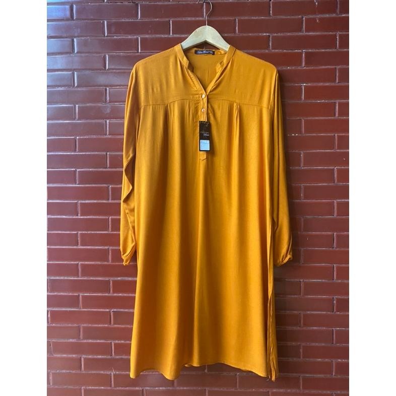 Special Long Tunik Atasan Polos Katun Rayon Putih White Black Hitam Merah Maroon Hijau Army Kuning M