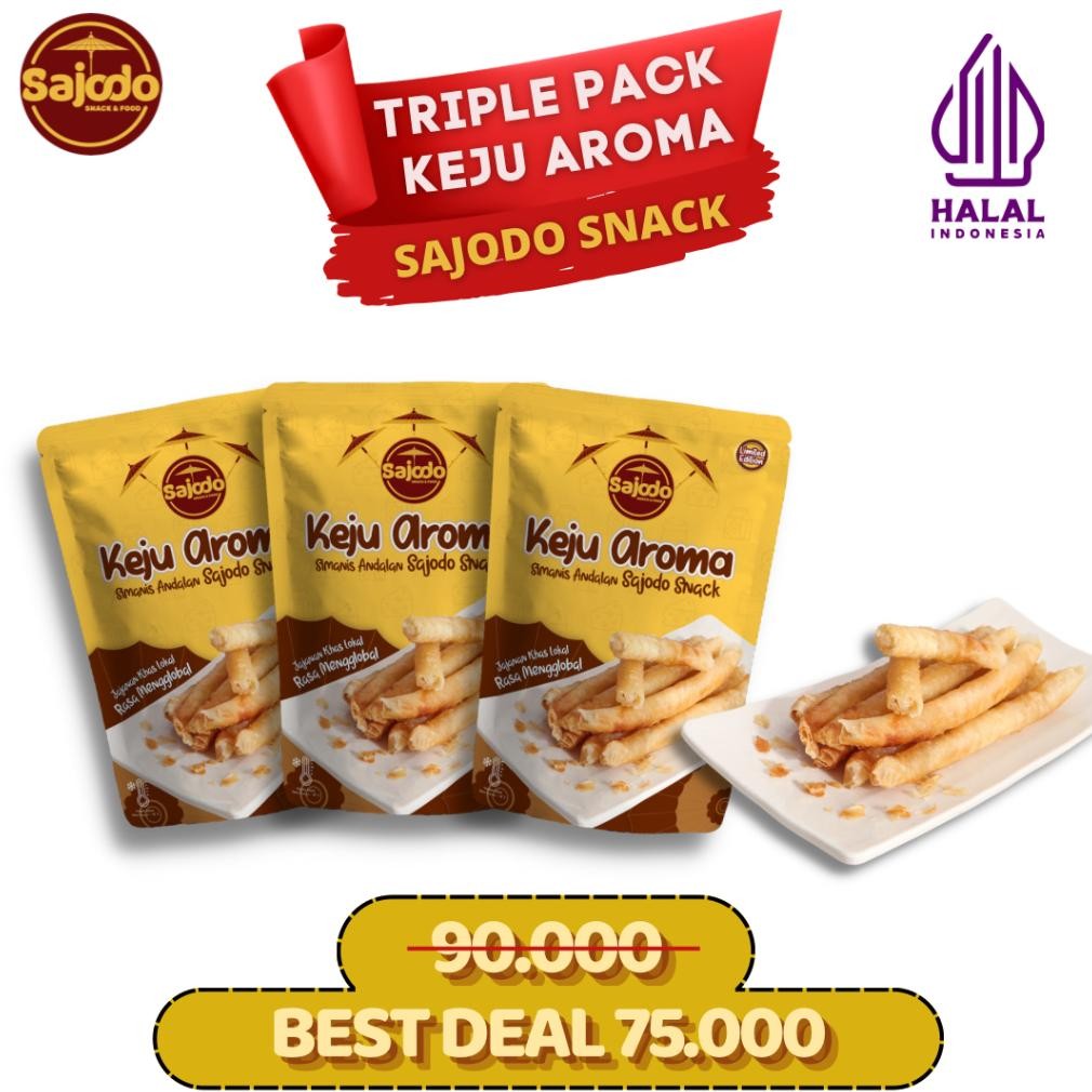 

Viral Buy 3 Get 1 - 4 Bungkus Keju Aroma Full Keju Manis Gurih - Sajodo Snack & Food Ok75