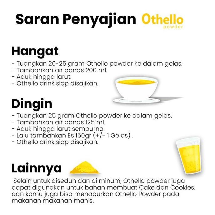 

Baru Othello Bubuk Minuman Lemon Tea Instan 1Kg - Powder Drink Teh Lemon Segar