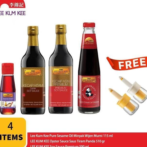 

Lee Kum Kee Pure Sesame Oil Minyak Wijen Murni 115 Ml Lee Kum Kee Oyster Sauce Saus Tiram Panda 510 Gr Lee Kum Kee Soy Sauce Ml Lee Kum Kee Soy Sauce Dark Kecap Asin Hitam Ml Free Botol Kuas Minyak