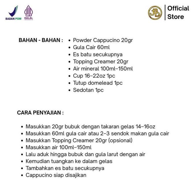 

Baru Jbd Choco Avocado Powder Drink 1Kg - Bubuk Minuman Coklat Alpukat Halal Bpom