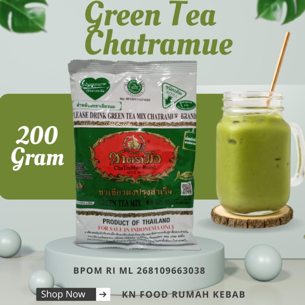 

SALE! CHATRAMUE THAI GREEN TEA 200GR | TEH HIJAU THAILAND ASLI BPOM ORIGINAL