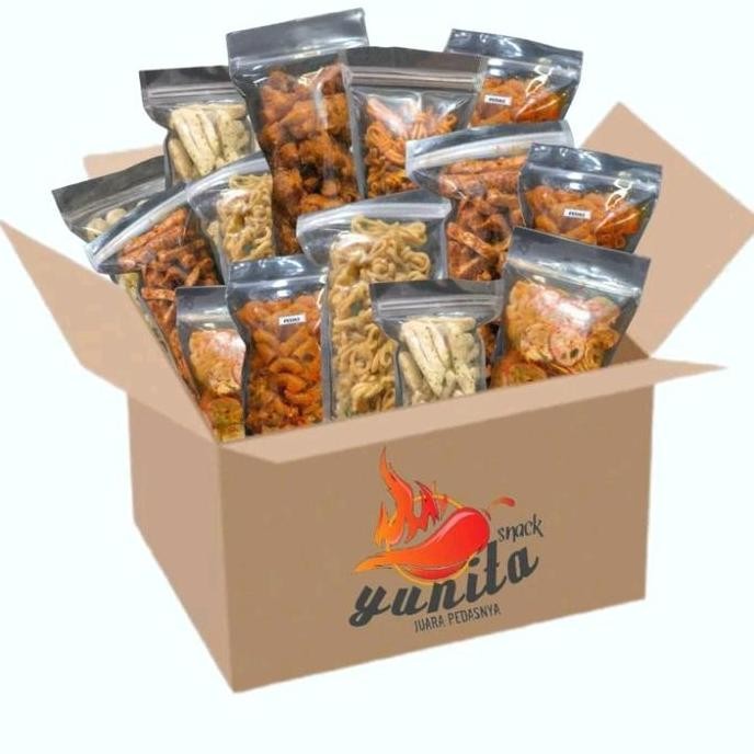 

Paket usaha aneka cemilan 50gram isi 20pcs Snacks