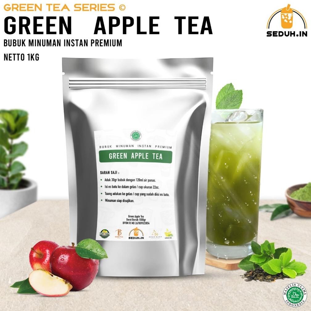 

SALE! GREEN APPLE TEA BUBUK TEH HIJAU 1KG - SERBUK MINUMAN RASA APEL HIJAU
