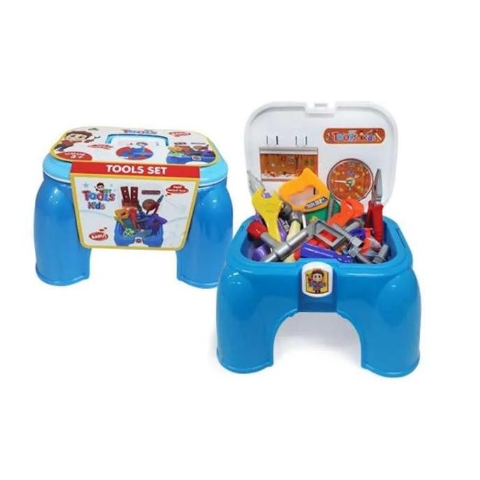 Mainan Edukasi Tool Box Perkakas Alat Pertukangan Chair Tool Set