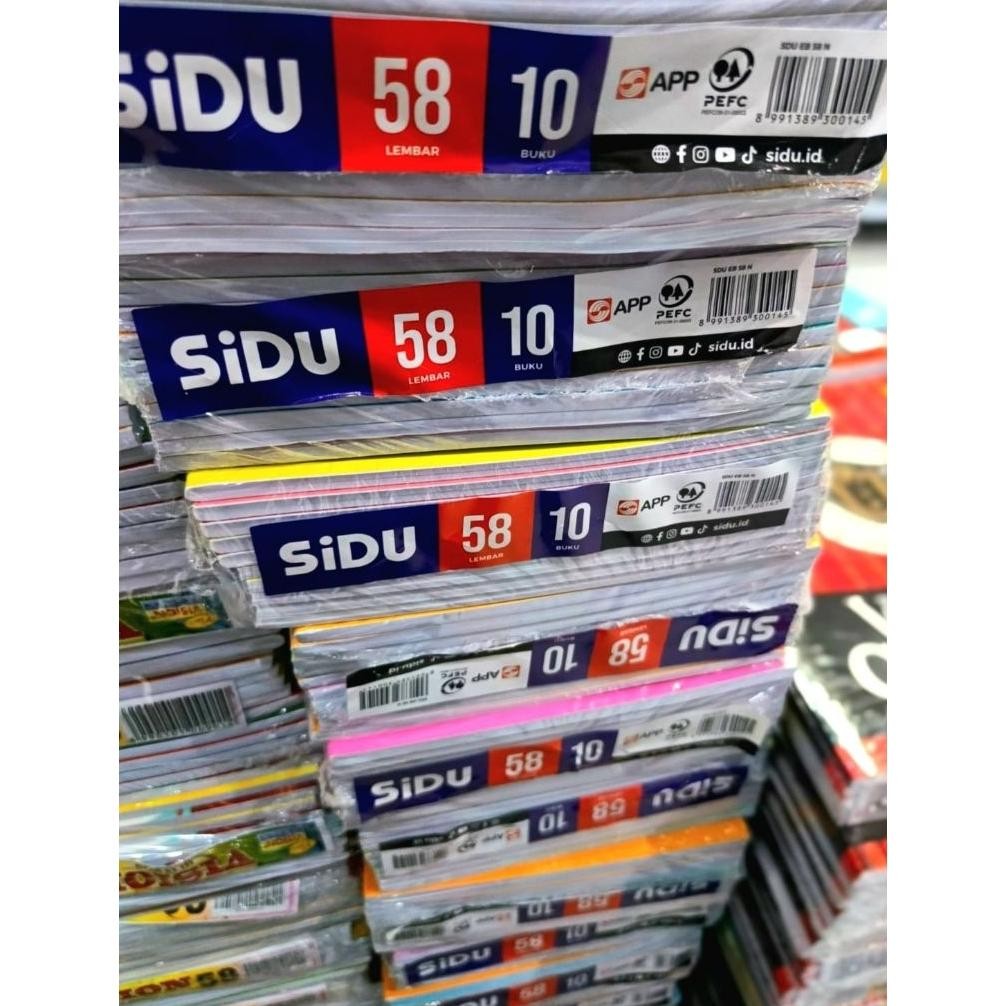 

Siap Kirim Buku Tulis SIDU 58 Lembar Isi 10 Buku | Paket Back to School Termurah COD