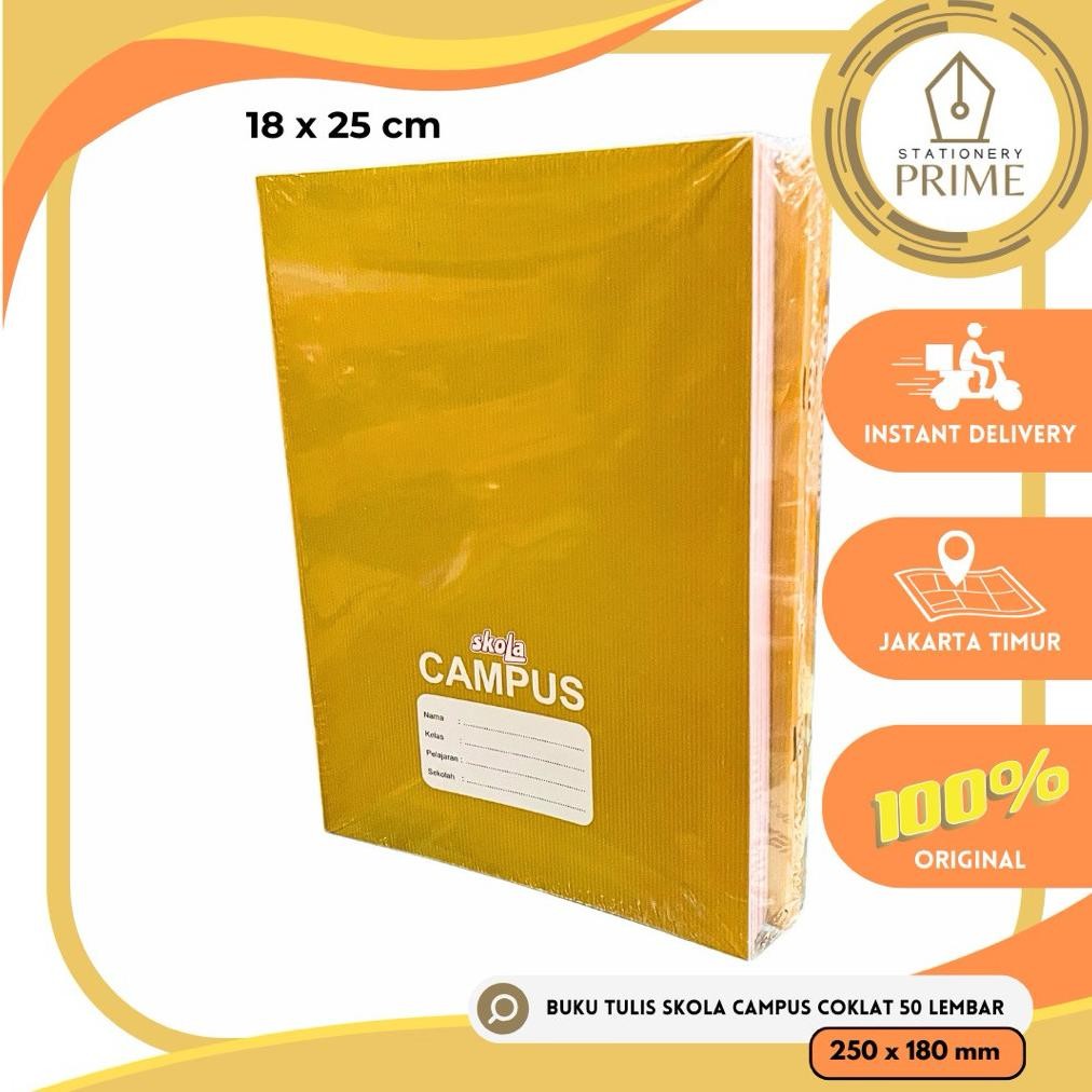 

Siap Kirim Buku Tulis SKOLA Campus 50 Lembar by SiDU - 1 Pack Isi 10 Buku Sekolah