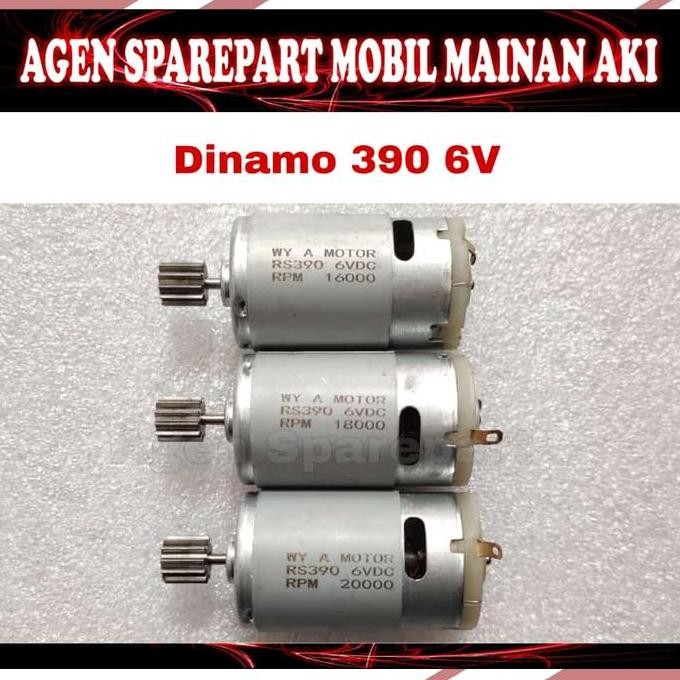 Type 390 (Kecil) Dinamo 6Volt Buat Mobil Motor Mainan Aki