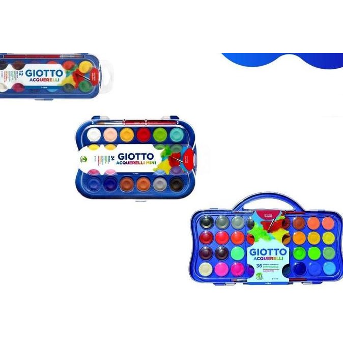 

Sgs Giotto Acquerelli Set 12 ,24 ,36 Warna Watercolor Cake Cat Air