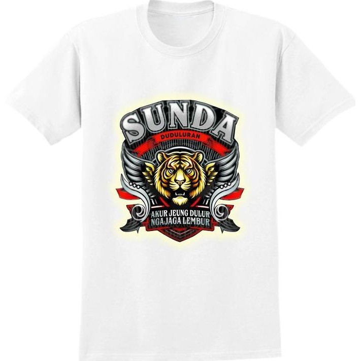 (Expert) Kaos sunda Atasan Gambar Kata-kata Oblong Cowok Dewasa Lengan Pendek Distro Katun Lembut ba