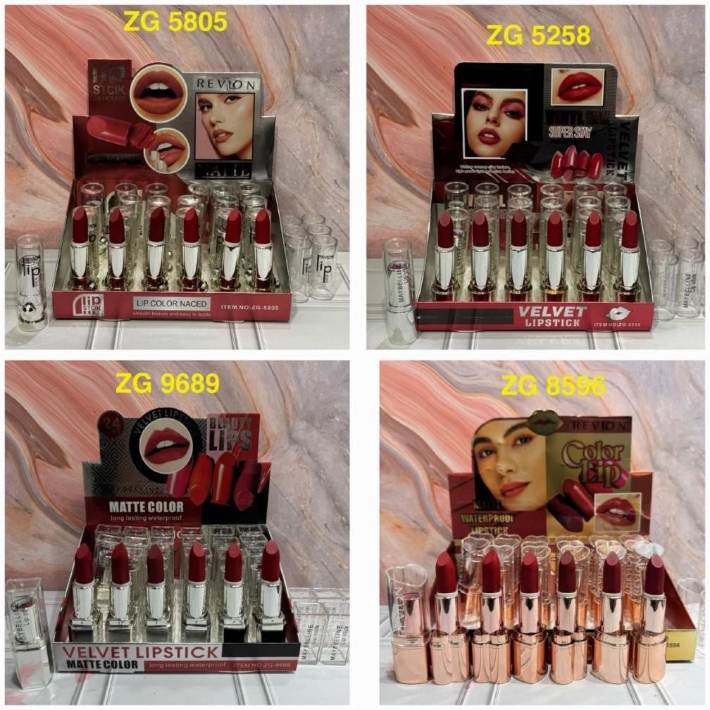 (Terbaru) Lipstik Stick Lipstick padat MAYBELLINE REVLON MAYBELLINE matte isi 24 pcs murah (Terlaris