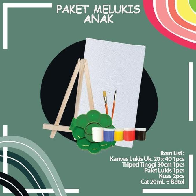 

Paket Melukis Kanvas Ukuran 20 X 40Cm + Tripod Komplit Berkualitas