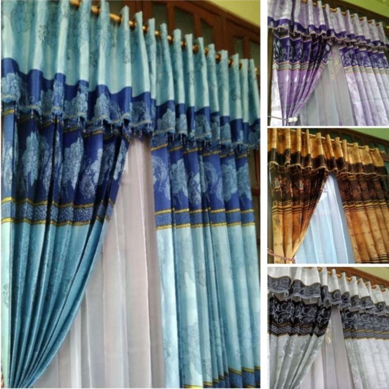 New - Gorden Prada Smokring Model Poni Pisah Gorden jodha gorden jendela pintu minimalias korden rua