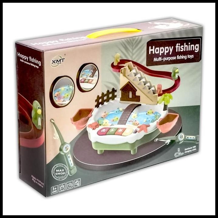 Happy Fishing 9941 2in1 3D Colorful Light - Mainan Anak Pancing Ikan