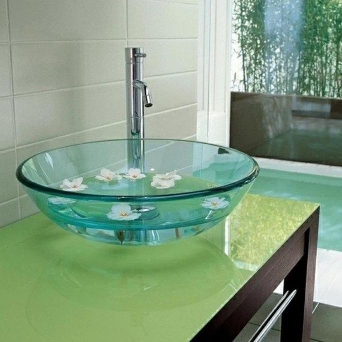 Classica Italiano Wastafel kamar mandi - Wastafel kaca bulat murah