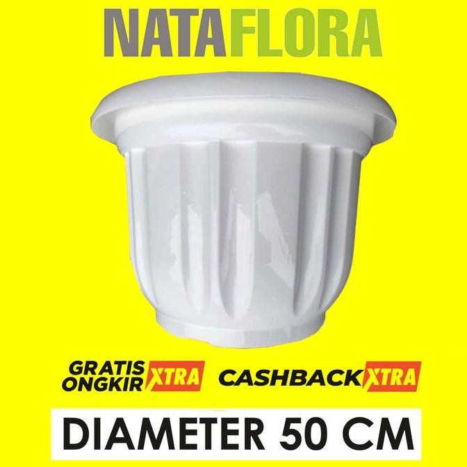 Ready pot 50 cm putih jumbo besar untuk tabulampot termurah di pondok gede