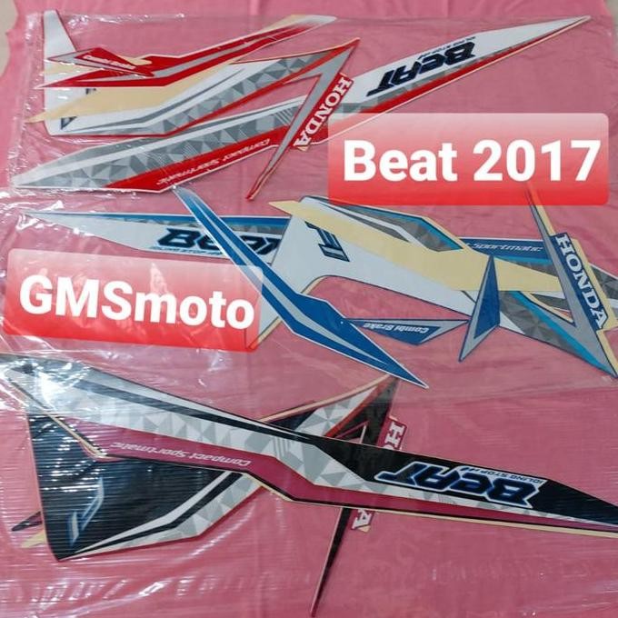 Baru Striping motor Beat 2017 / Stiker body beat 2017