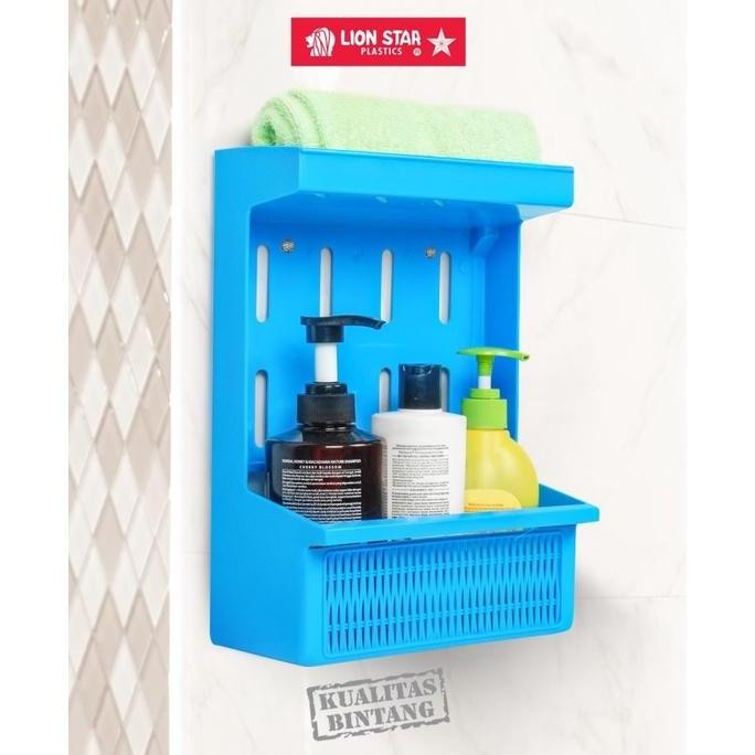 RAK GANTUNG KAMAR MANDI PLASTIK/CADDY STAND TS-15 LION STAR/RAK WC murah