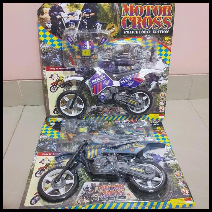 Mainan Motor Cross Trail Rakit - Mainan Diecast Motor Polisi