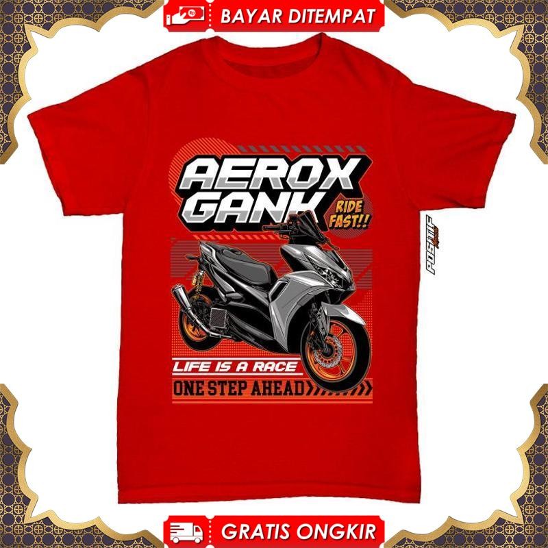 -Termurah- - Baju Kaos Anak Motor Aerox Racing Sunmori Laki Perempuan Uk-66