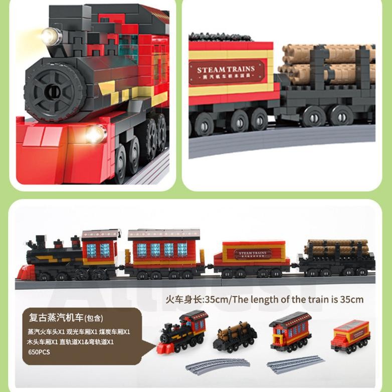 Tw39 Mainan Balok Edukasi Kereta Api Indonesia Lokomotif Gerbong Mainan Anak Kereta Api Rel Satu Set