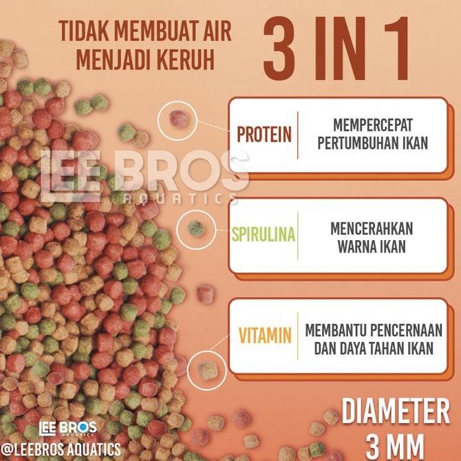 Pakan Ikan Koi Premium / Pelet Ikan Koi 3 mm Spirulina + Growth