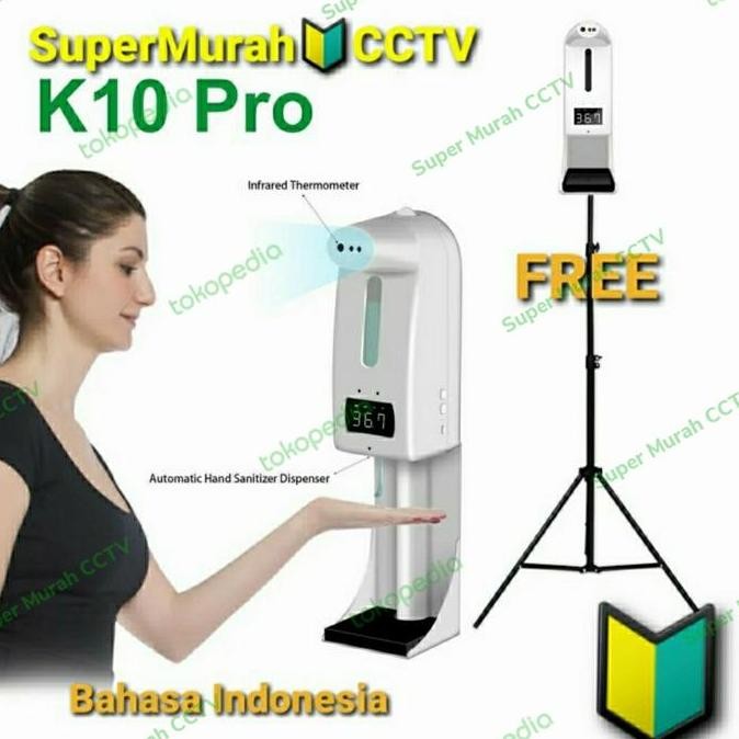 K10 Pro Thermometer Tripod Pengukur Suhu Tubuh Disinfektan Indonesia