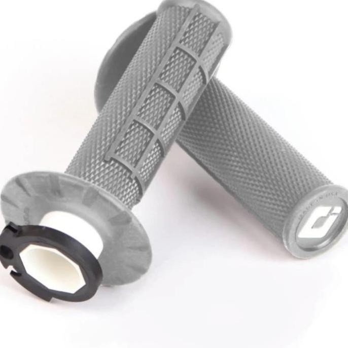 HANDGRIP ODI HALF WAFFLE LOCK-ON GREY SOFT COMPOUND
