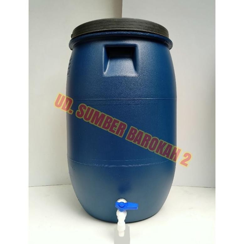 tong kran /tong biru dan gentong air,tong air drum 60L Nugi