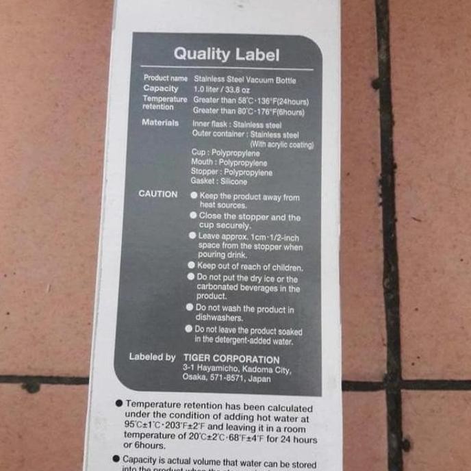 Termos Tiger Mbi - A 100