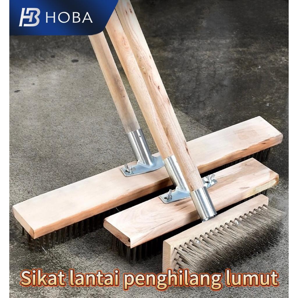 Sikat Kawat Pembersih Kerak Sikat Lantai Baja Tahan Karat Sikat Trotoar Halaman Lantai Semen Sikat L