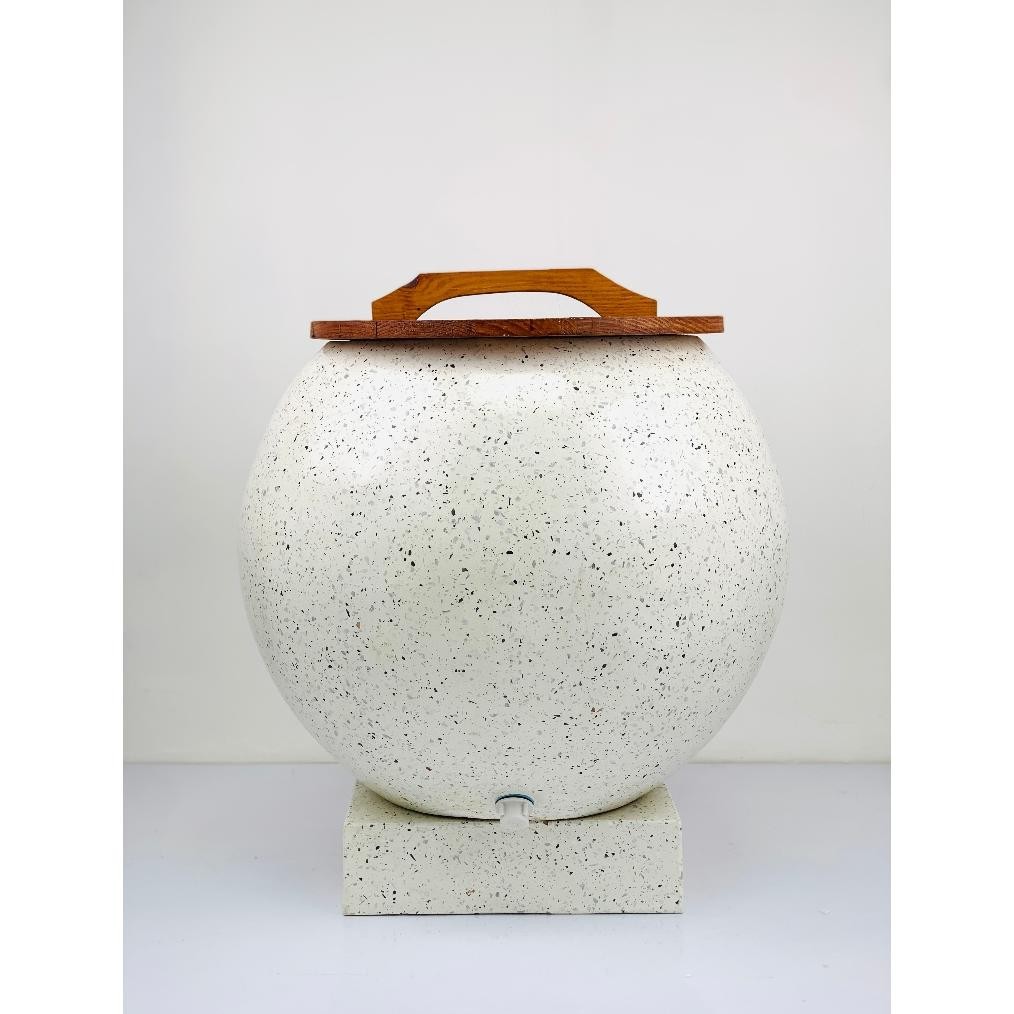 Terazzo Bak Mandi  Minimalis Teraso Gentong Tempat Air Tipe Melon Terbuat dari Marmer Tebal Modern B