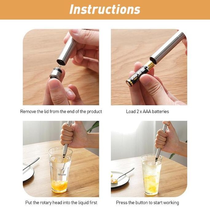 ROXART HAND MIXER MINI ALAT ELEKTRIK PENGADUK KOPI COFFEE FOAM MACHINE MILK FOAM MAKER