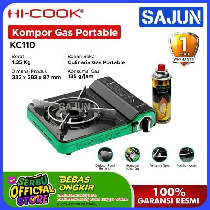 Hi-Cook Culinaria Wave Kompor Gas Portable KC-110 / KC110